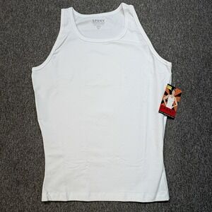 SPANX Men's Cotton Compression White Tank Top Under Shirt XL *NEW